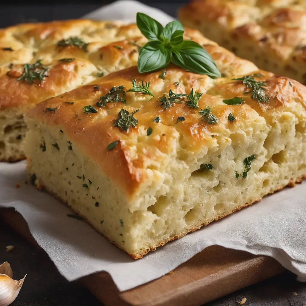 Roasted Garlic and Herb Focaccia Bread